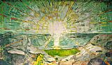 Edvard Munch The Sun painting